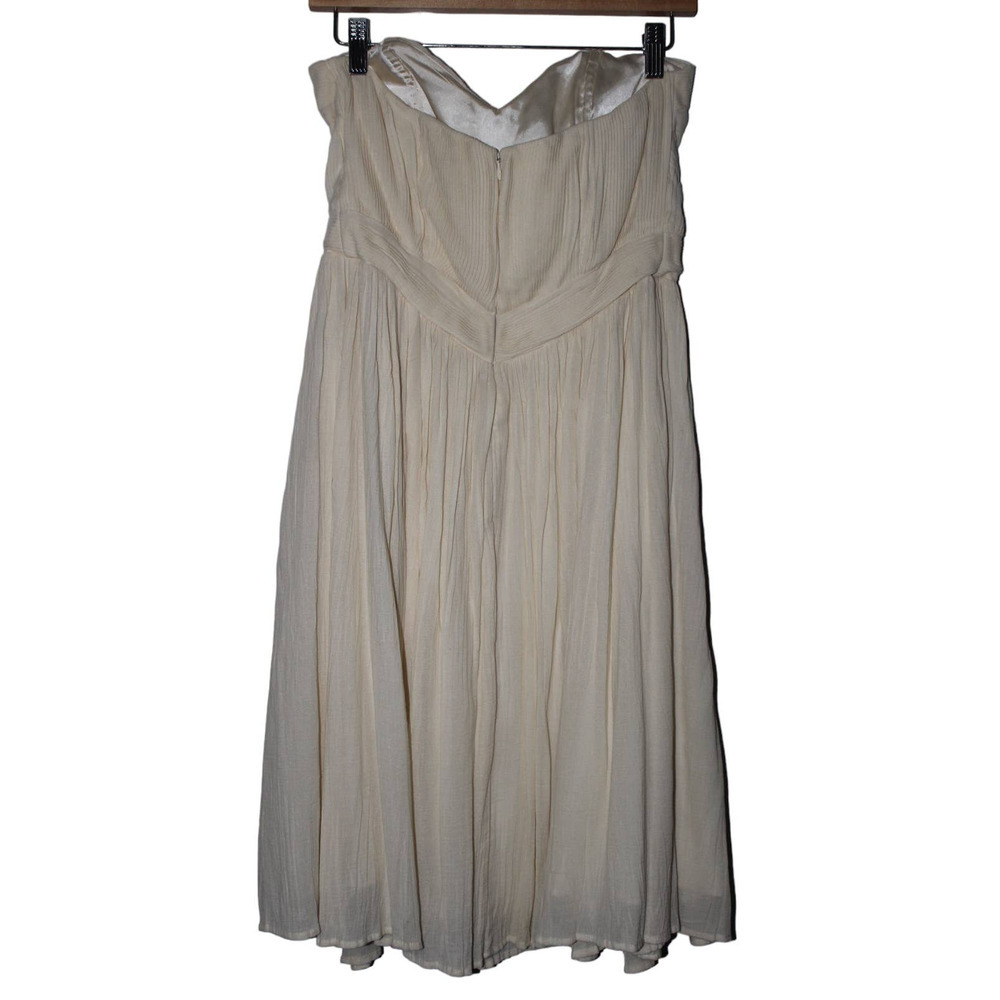 Women's French Connection Cream Dress Formal Midi Dress Strapless Dress Size 8 - Picture 2 of 2